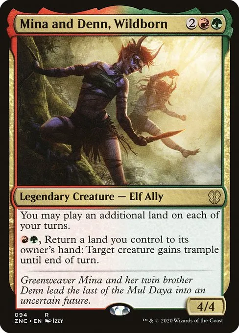 Mina and Denn, Wildborn · Zendikar Rising Commander 94/142