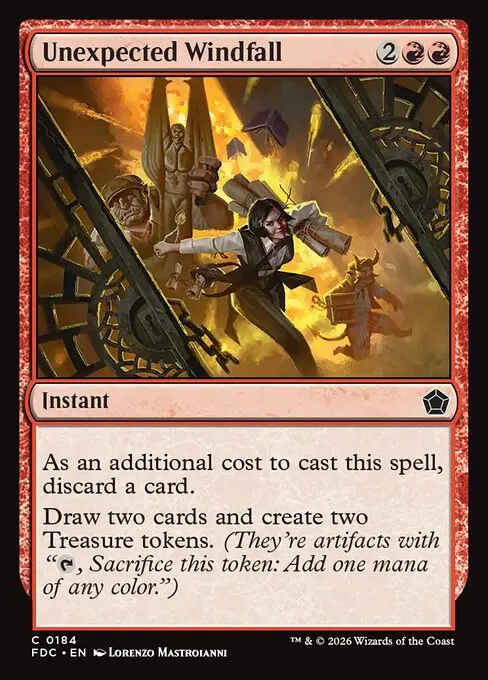 Unexpected Windfall · Foundations Commander 184/3