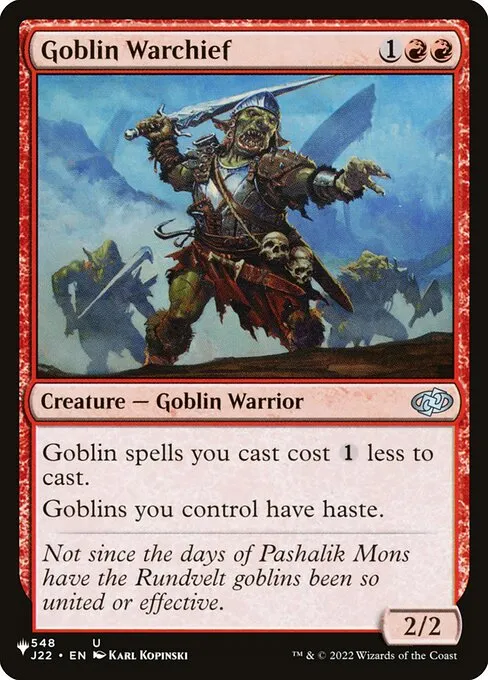 Goblin Warchief · The List J22-548/5050