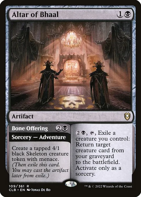 Altar of Bhaal // Bone Offering · Commander Legends: Battle for Baldur's Gate 109/936