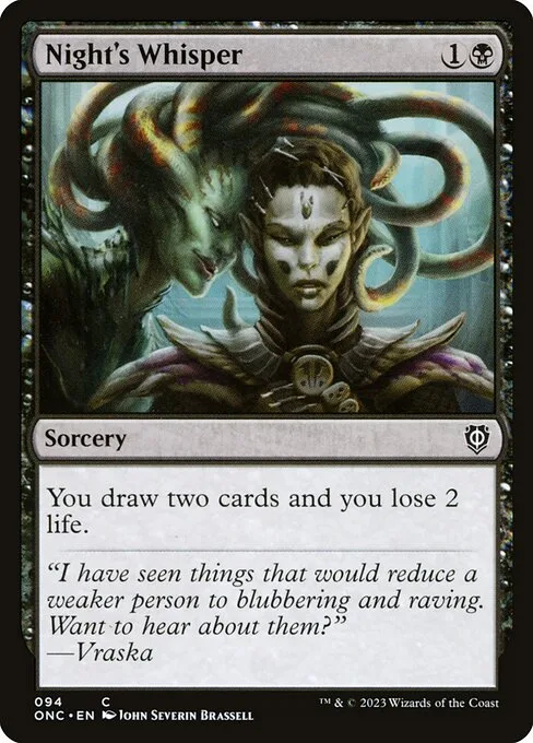 Night's Whisper · Phyrexia: All Will Be One Commander 94/174