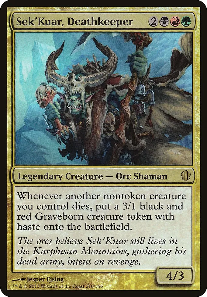 Sek'Kuar, Deathkeeper · Commander 2013 Oversized 210/15