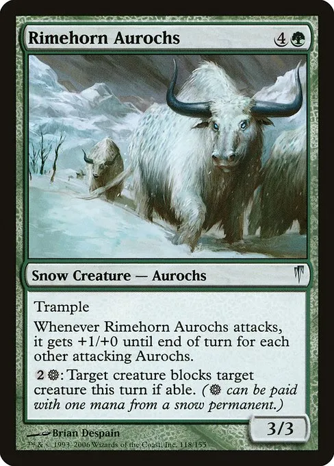 Rimehorn Aurochs · Coldsnap 118/155