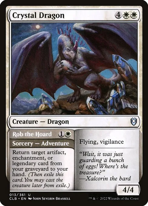 Crystal Dragon // Rob the Hoard · Commander Legends: Battle for Baldur's Gate 13/936