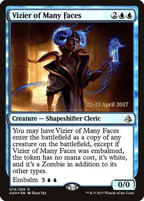 Vizier of Many Faces · Amonkhet Promos 74s/77