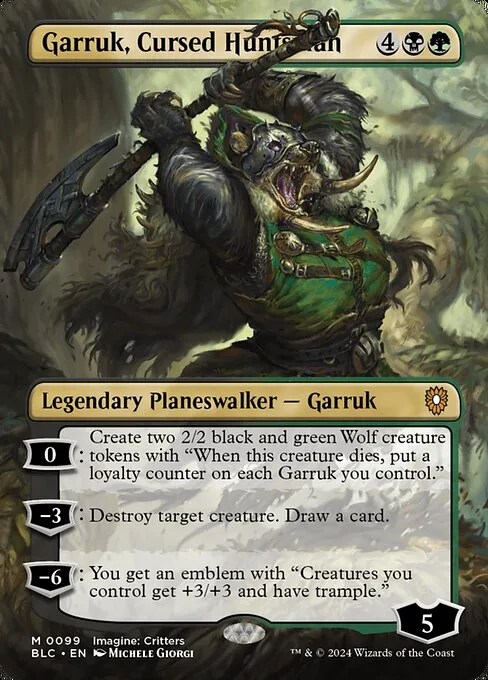 Garruk, Cursed Huntsman · Bloomburrow Commander 99/356