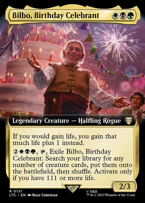 Bilbo, Birthday Celebrant · Tales of Middle-earth Commander 131/591