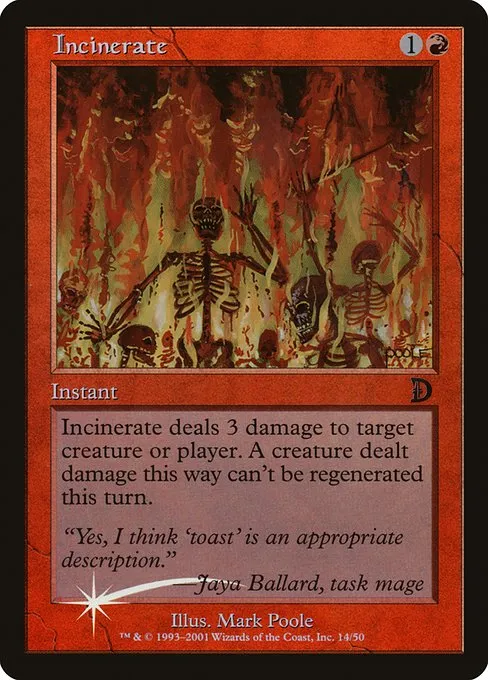 Incinerate · Deckmasters 14★/58
