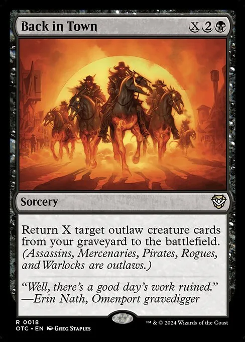 Back in Town · Outlaws of Thunder Junction Commander 18/342