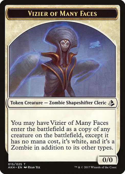 Vizier of Many Faces · Amonkhet Tokens 15/26