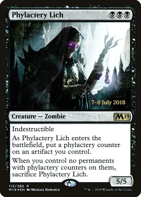 Phylactery Lich · Core Set 2019 Promos 113s/95