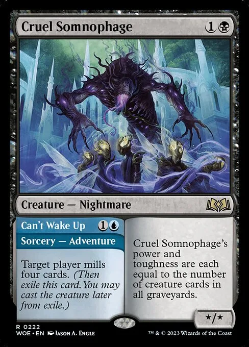 Cruel Somnophage // Can't Wake Up · Wilds of Eldraine 222/381