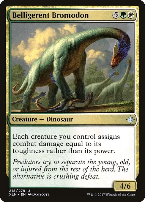 Belligerent Brontodon · Ixalan 218/289