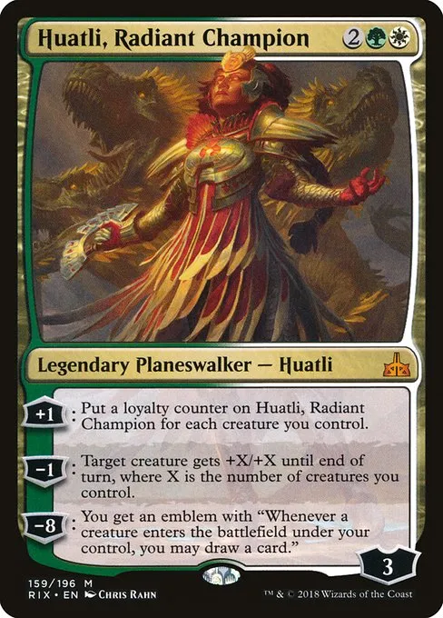 Huatli, Radiant Champion · Rivals of Ixalan 159/205