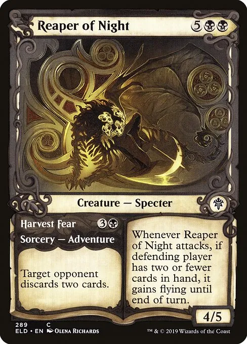 Reaper of Night // Harvest Fear · Throne of Eldraine 289/398