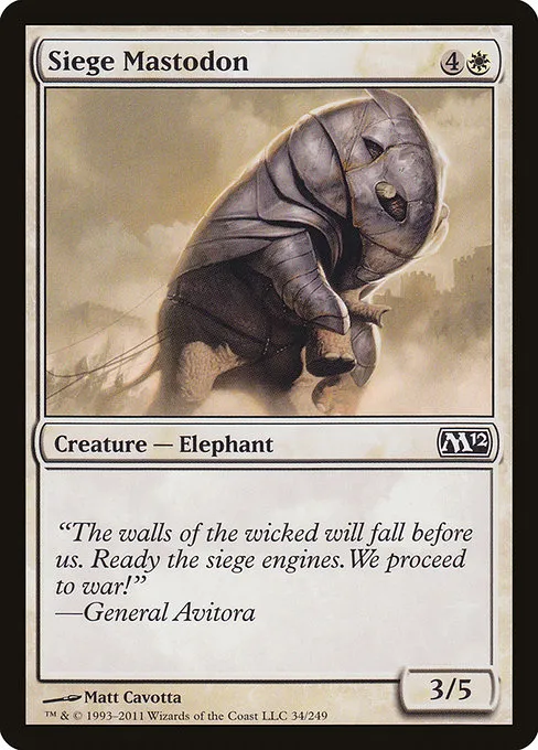 Siege Mastodon · Magic 2012 34/249