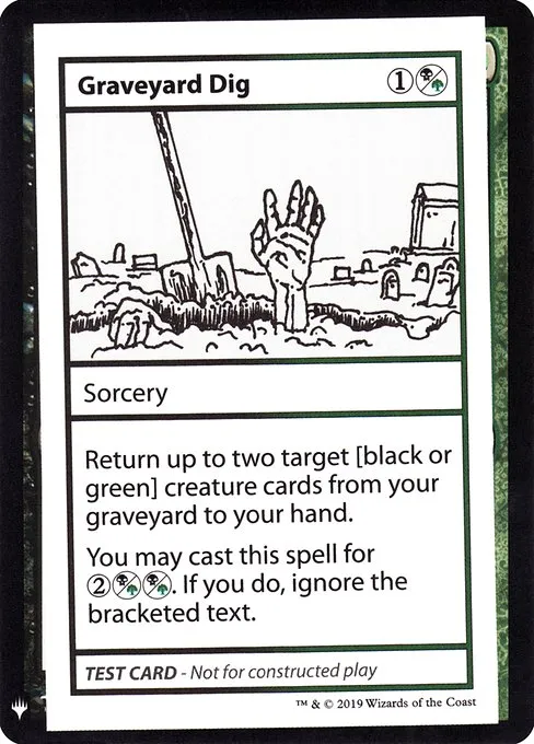 Graveyard Dig · Mystery Booster Playtest Cards 2019 92/121