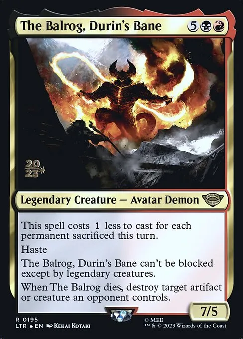 The Balrog, Durin's Bane · Tales of Middle-earth Promos 195s/86