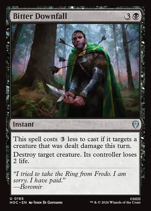 Bitter Downfall · The Hobbit Commander 185/7