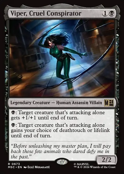 Viper, Cruel Conspirator · Marvel Super Heroes Commander 673/9