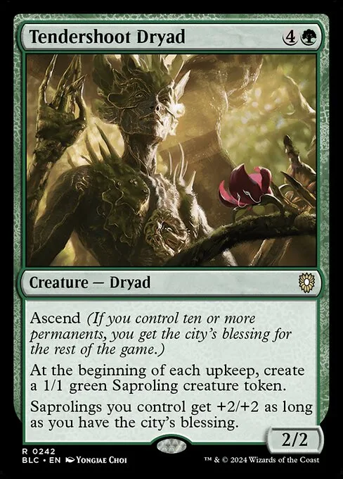 Tendershoot Dryad · Bloomburrow Commander 242/356