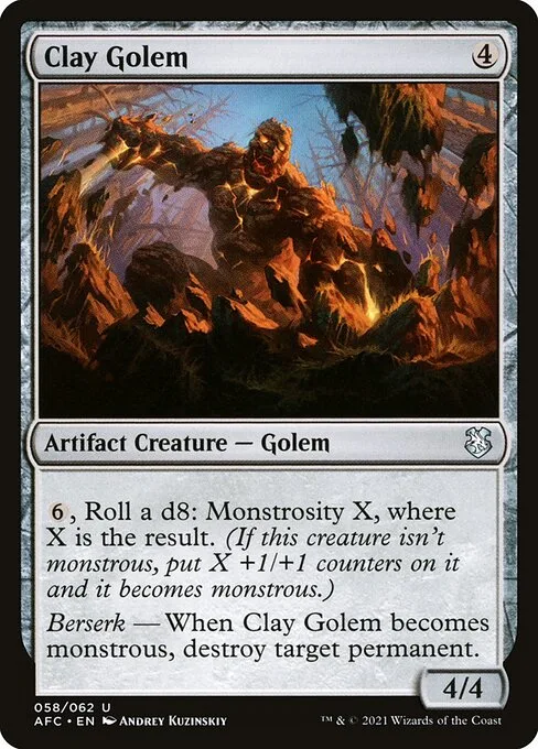 Clay Golem · Forgotten Realms Commander 58/331