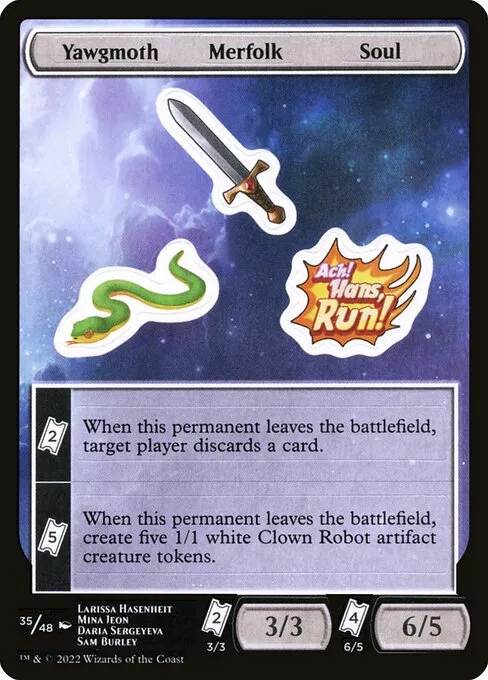 Yawgmoth Merfolk Soul · Unfinity Sticker Sheets 35/48