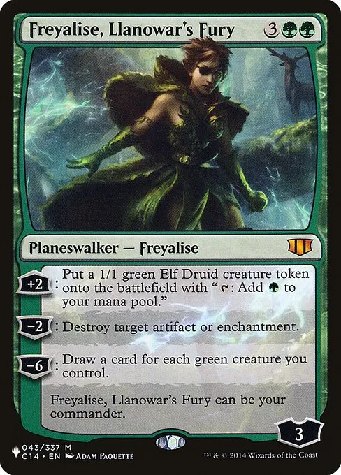 Freyalise, Llanowar's Fury · The List C14-43/5050