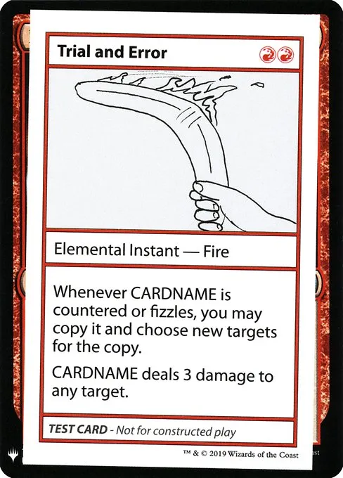 Trial and Error · Mystery Booster Playtest Cards 2019 68/121