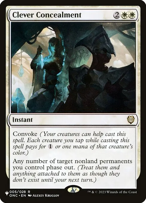 Clever Concealment · The List ONC-5/5050