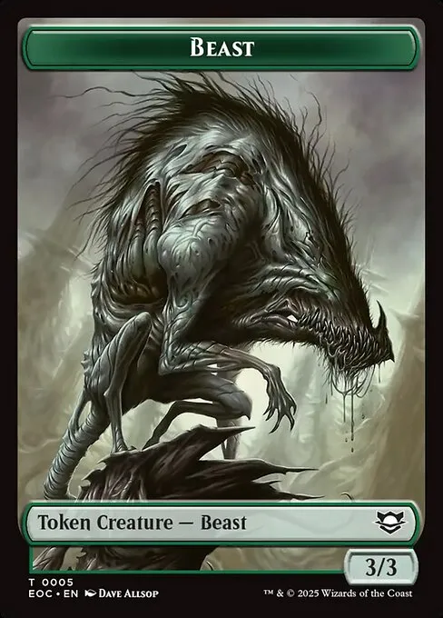 Beast · Edge of Eternities Commander Tokens 5/16