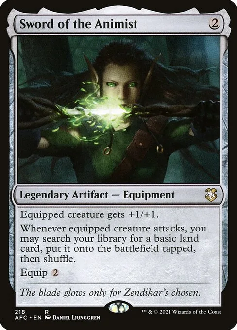 Sword of the Animist · Forgotten Realms Commander 218/331