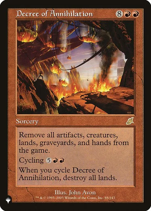 Decree of Annihilation · The List SCG-85/5050