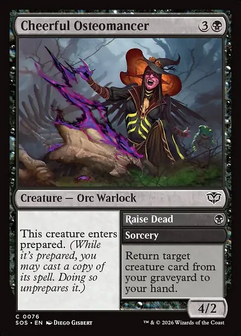 Cheerful Osteomancer // Raise Dead · Secrets of Strixhaven 76/368