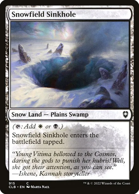 Snowfield Sinkhole · Commander Legends: Battle for Baldur's Gate 915/936