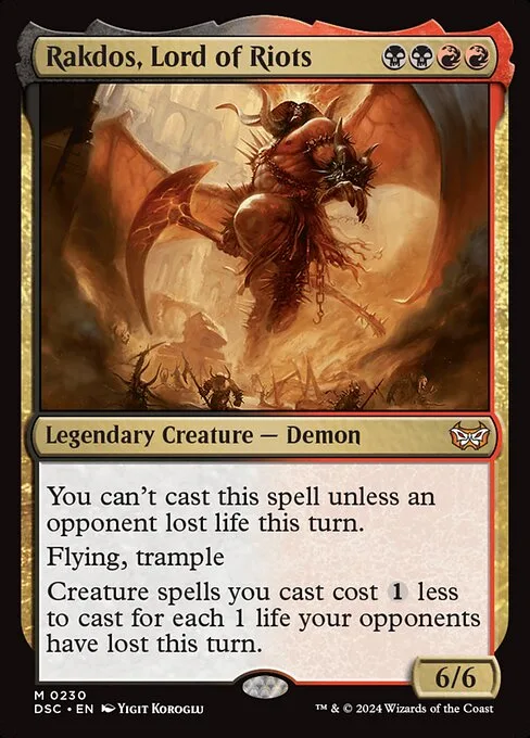 Rakdos, Lord of Riots · Duskmourn: House of Horror Commander 230/373