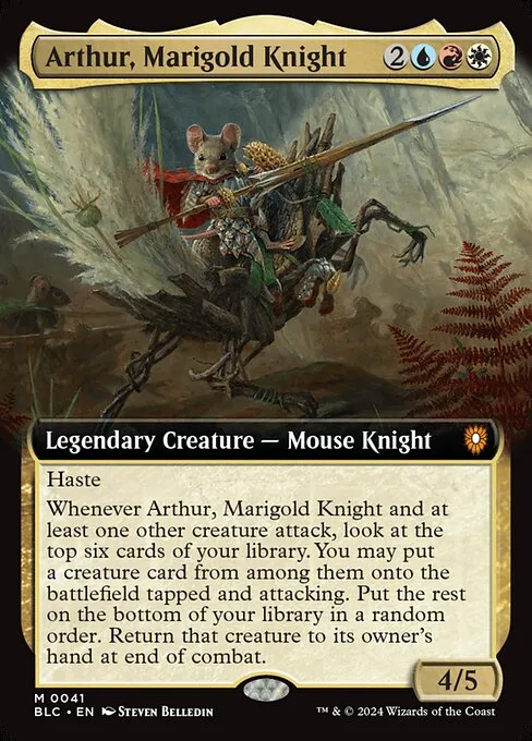 Arthur, Marigold Knight · Bloomburrow Commander 41/356