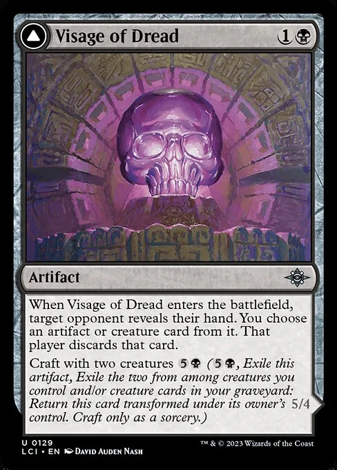 Visage of Dread // Dread Osseosaur · The Lost Caverns of Ixalan 129/416