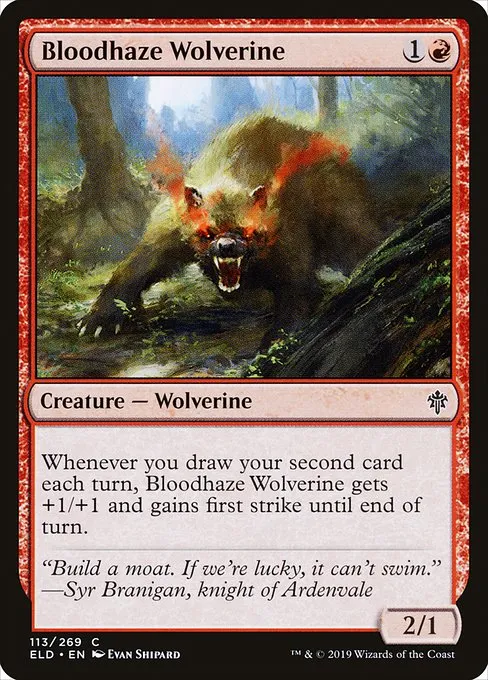 Bloodhaze Wolverine · Throne of Eldraine 113/398
