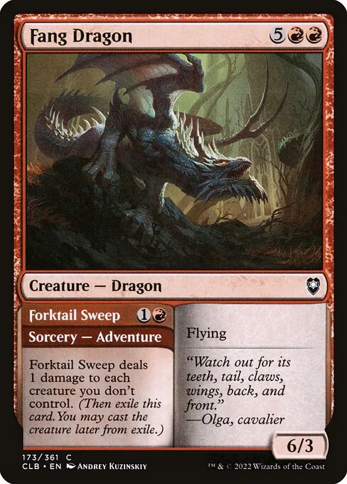 Fang Dragon // Forktail Sweep · Commander Legends: Battle for Baldur's Gate 173/936