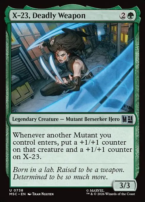 X-23, Deadly Weapon · Marvel Super Heroes Commander 738/9