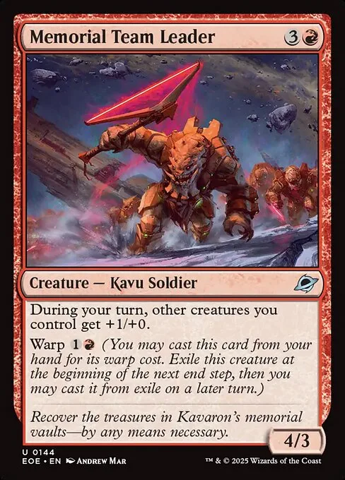 Memorial Team Leader · Edge of Eternities 144/400
