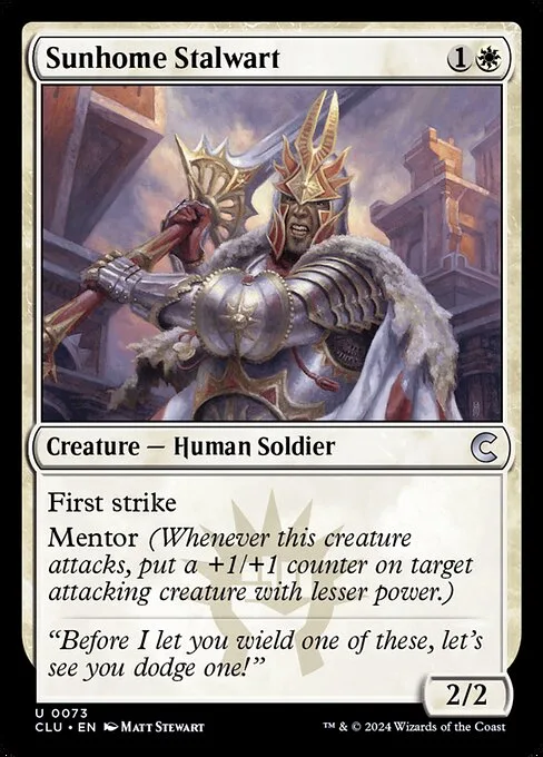 Sunhome Stalwart · Ravnica: Clue Edition 73/284