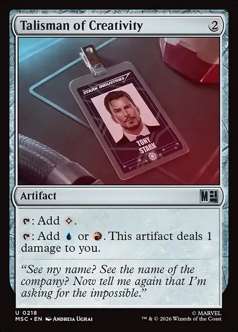 Talisman of Creativity · Marvel Super Heroes Commander 218/9