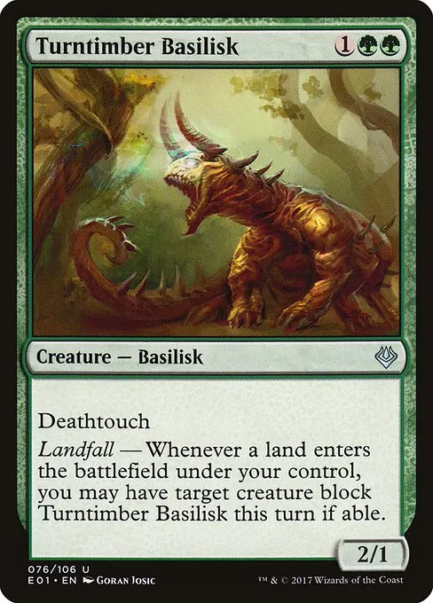 Turntimber Basilisk · Archenemy: Nicol Bolas 76/106