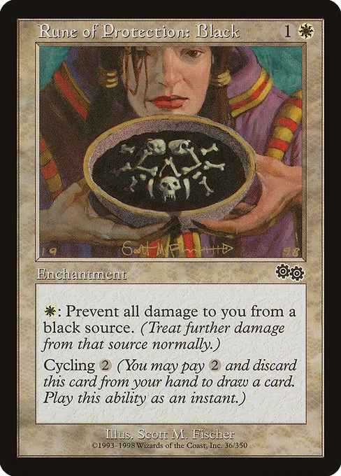 Rune of Protection: Black · Urza's Saga 36/357
