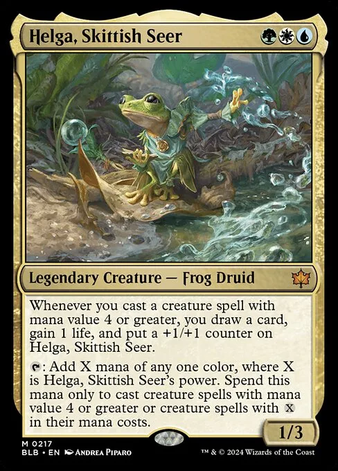 Helga, Skittish Seer · Bloomburrow 217/398