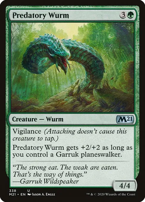 Predatory Wurm · Core Set 2021 338/397