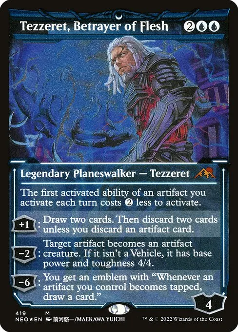 Tezzeret, Betrayer of Flesh · Kamigawa: Neon Dynasty 419/531
