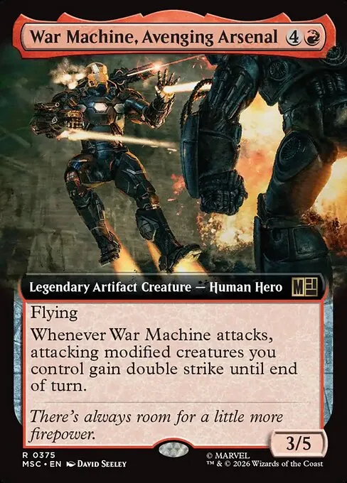 War Machine, Avenging Arsenal · Marvel Super Heroes Commander 375/9